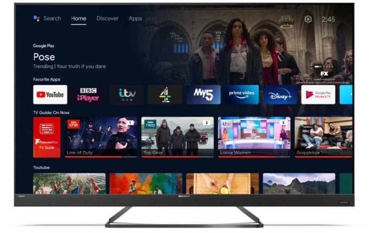Sharp 4T-C75EQ3KM2AG 75" 4K Ultra HD AQUOS Quantum Dot Android LED TV | Atlantic Electrics