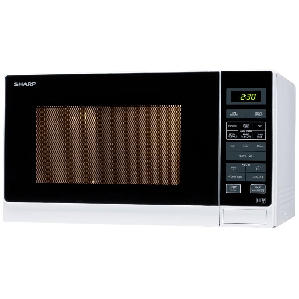 Sharp R372WM 25 Litre Solo Microwave White | Atlantic Electrics