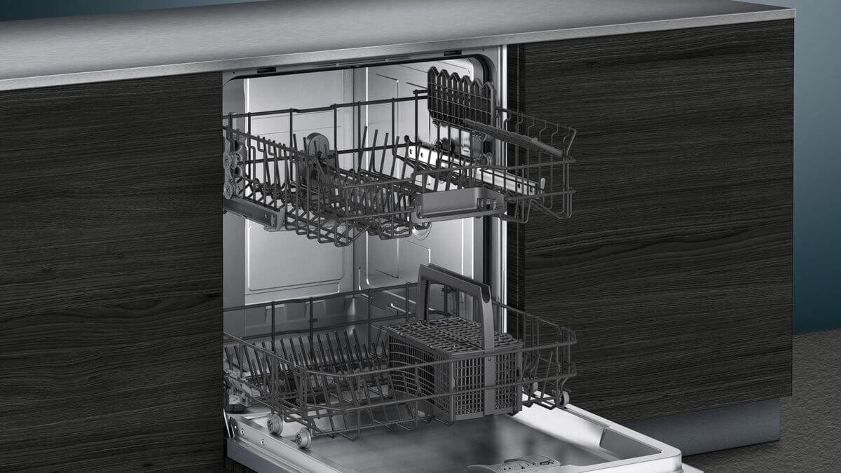 Siemens IQ-100 SN61IX12TG Wifi Connected Fully Integrated Standard Dishwasher - Black Control Panel | Atlantic Electrics