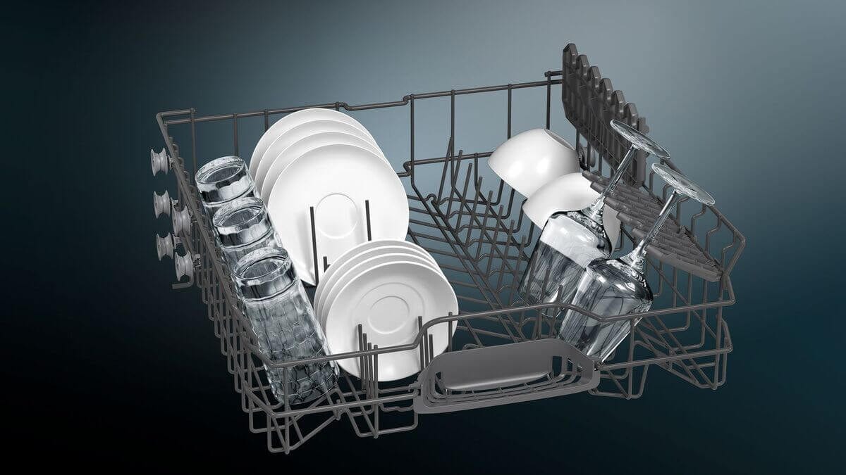 Siemens IQ-100 SN61IX12TG Wifi Connected Fully Integrated Standard Dishwasher - Black Control Panel | Atlantic Electrics