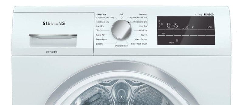 Siemens WT47RT90GB 9kg iQ500 Heat Pump Tumble Dryer - White - Atlantic Electrics - 39478428598495