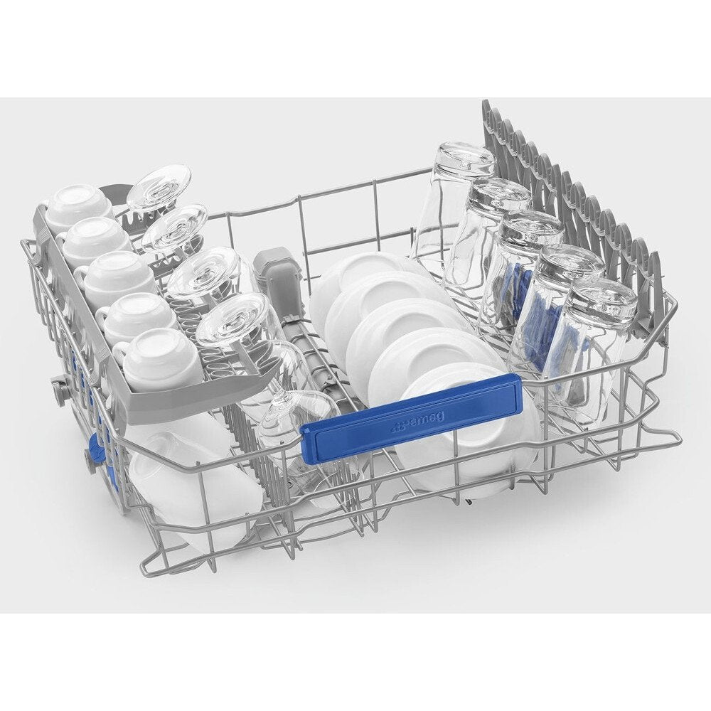 Smeg DIA211DS 59.8cm Wide Fully Integrated Standard Dishwasher, 13 Place Settings - Black Control Panel | Atlantic Electrics