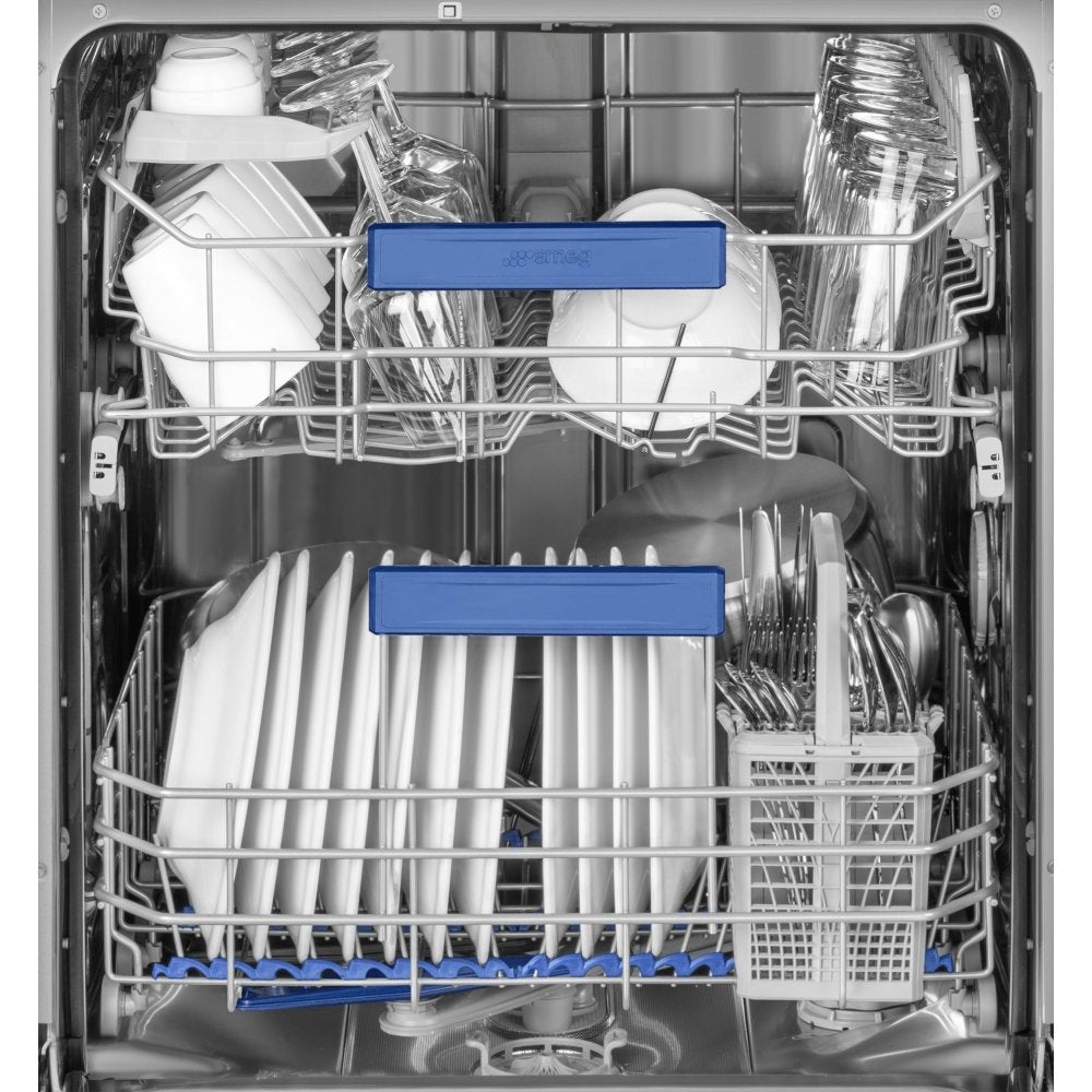 Smeg DIA211DS 59.8cm Wide Fully Integrated Standard Dishwasher, 13 Place Settings - Black Control Panel | Atlantic Electrics