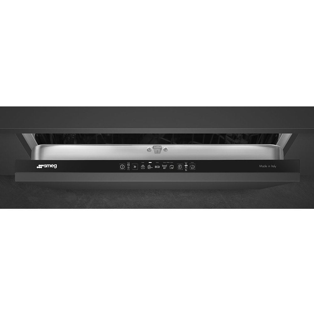 Smeg DIA211DS 59.8cm Wide Fully Integrated Standard Dishwasher, 13 Place Settings - Black Control Panel | Atlantic Electrics