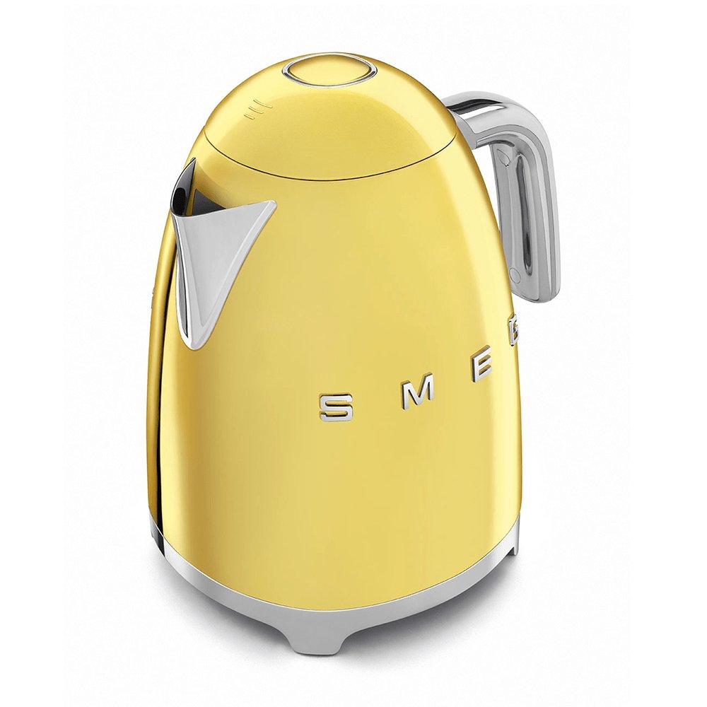 SMEG KLF03GOUK 1.7 Litre 50's Style Kettle, 22.6cm Wide - Gold | Atlantic Electrics