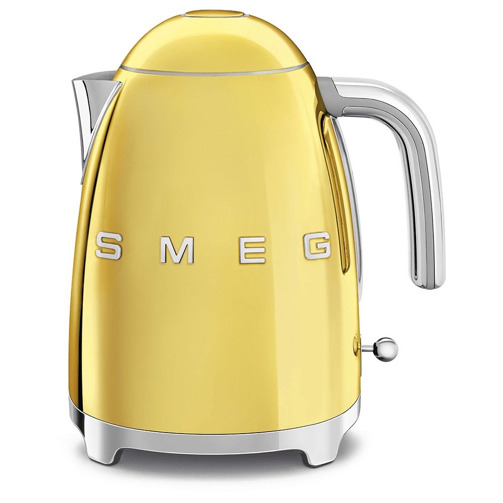 SMEG KLF03GOUK 1.7 Litre 50's Style Kettle, 22.6cm Wide - Gold | Atlantic Electrics