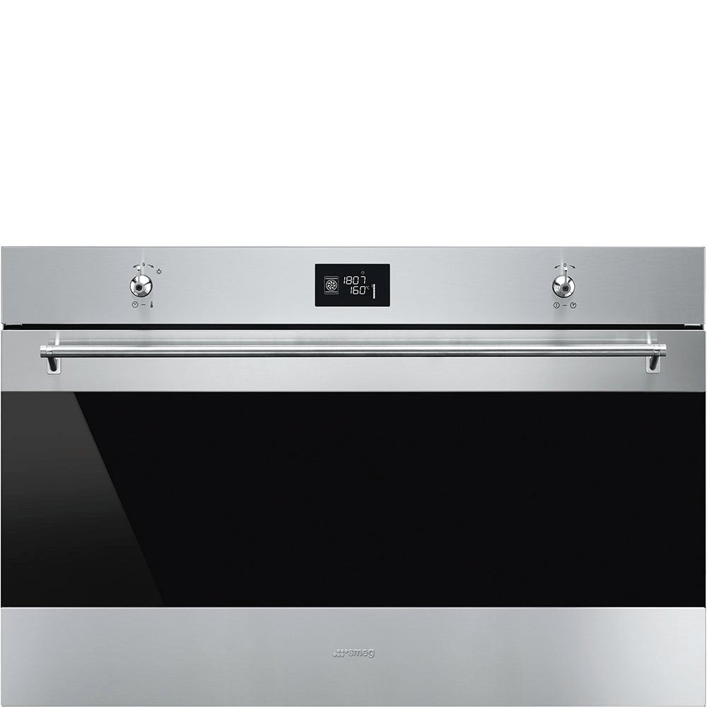 Smeg SF9390X1 115 Litre Built-In Classic Electric Oven, Thermo-ventilated, 89.6cm Wide - Stainless Steel | Atlantic Electrics