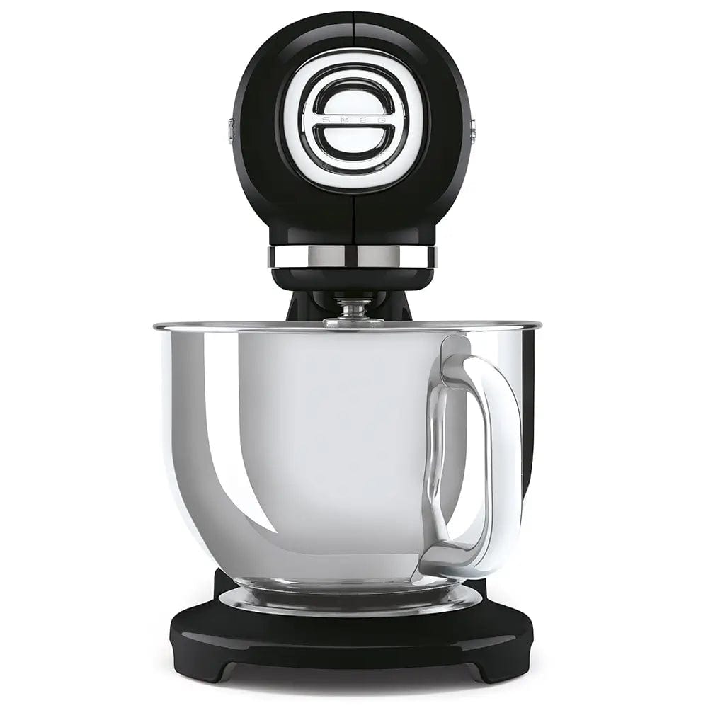 Smeg SMF03BLUK 50's Style Stand Mixer, 4.8 Litre Bowl Capacity, 10 Speeds, 40.5cm Wide - Black | Atlantic Electrics