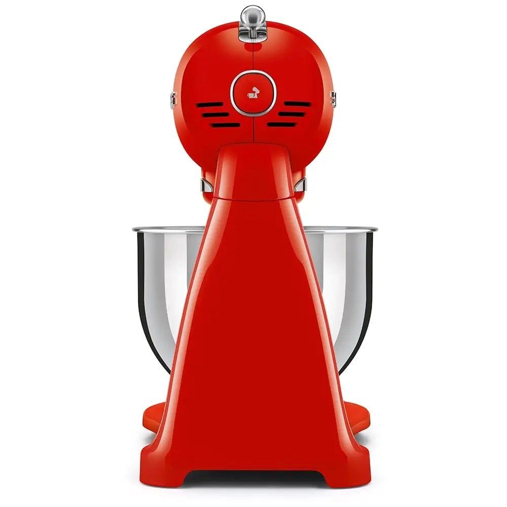 Smeg SMF03RDUK 50's Style Stand Mixer, 4.8 Litre Bowl Capacity, 10 Speeds, 40.5cm Wide - Red | Atlantic Electrics