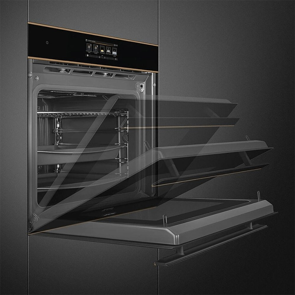 Smeg SO6606APNR 68 Litre Dolce Stil Novo Omnichef Single Oven, 59.7cm Wide - Copper Trim | Atlantic Electrics