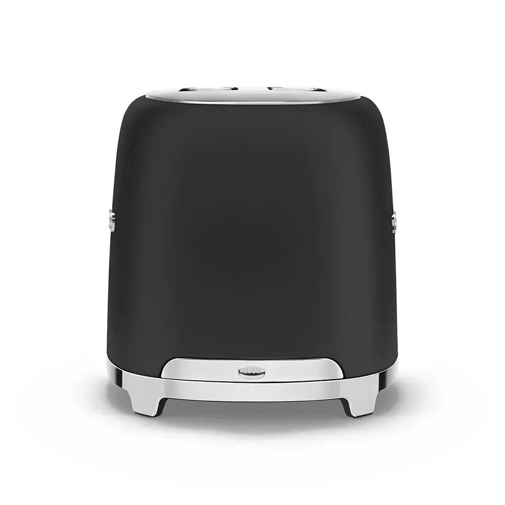 Smeg TSF01BLMUK 31cm Wide 50's Style Toaster, 2 Slices - Matte Black | Atlantic Electrics