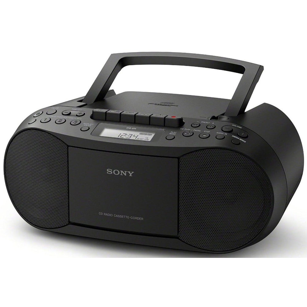 Sony CFDS70BCEK Cass-CD-Radio Boom Box 2 x 1.7w RMS 30 Radio Presets - Atlantic Electrics - 39478463791327