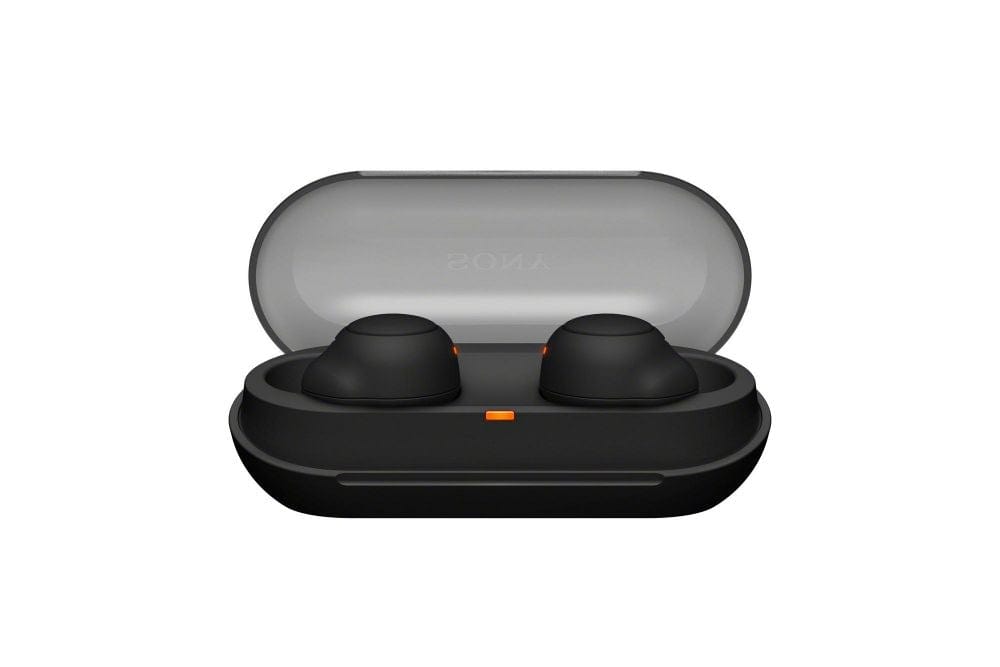 Sony WFC500 True Wireless Bluetooth In-Ear Headphones with Mic-Remote, Up to 20 hours battery life with charging case - Black | Atlantic Electrics - 39478506553567 