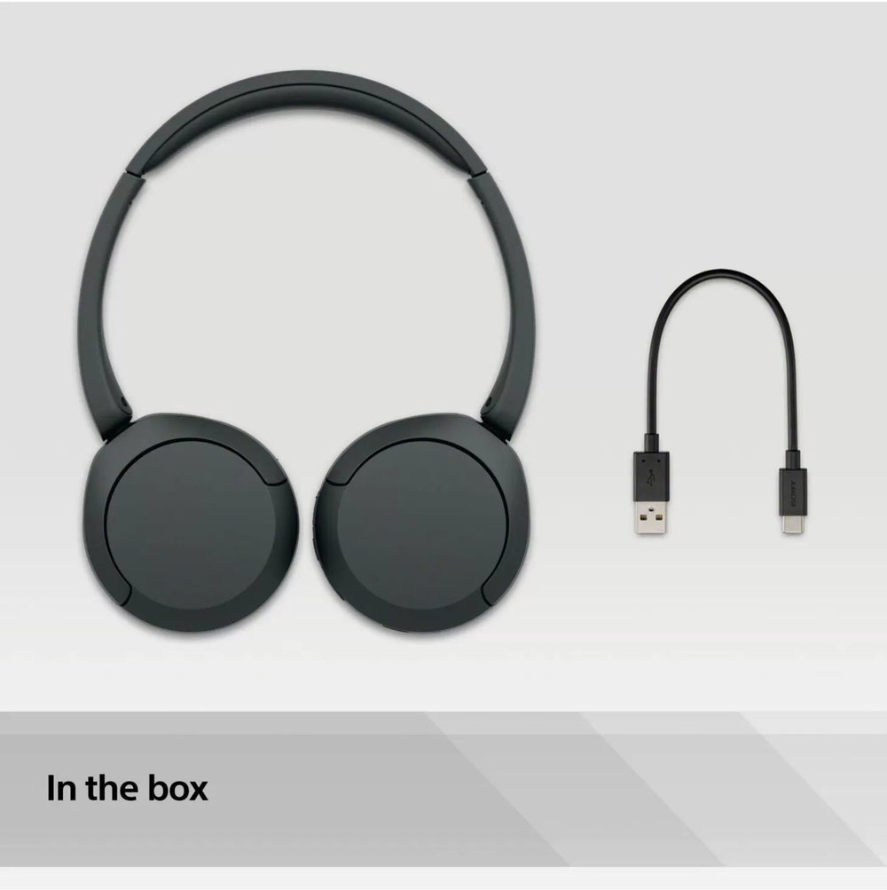 Sony WHCH520 Bluetooth Wireless On-Ear Headphones with Mic/Remote, Black | Atlantic Electrics - 39666247499999 