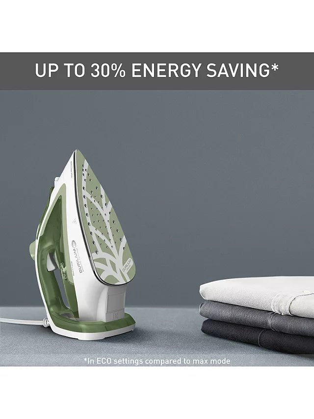 Tefal FV5781G0 Easygliss Eco Steam Iron - White & Green | Atlantic Electrics