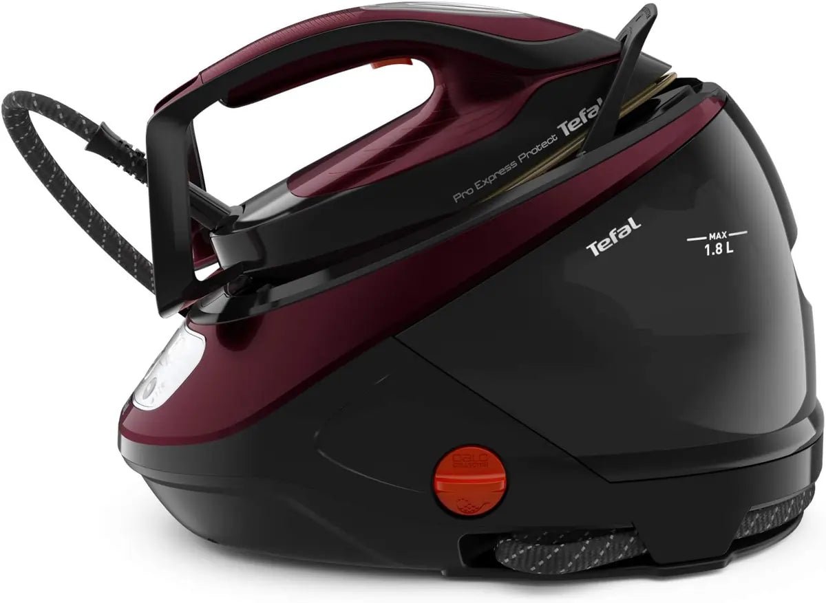 Tefal GV9230G0 2600W Steam Generator Iron - Black & Burgundy 1.8 L Capacity, 7.5 Bar | Atlantic Electrics