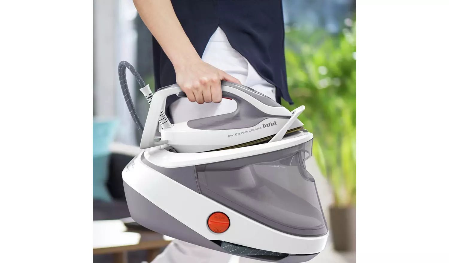 Tefal GV9713G0 Pro Express Ultimate II Steam Generator Iron Dove Grey & White - | Atlantic Electrics