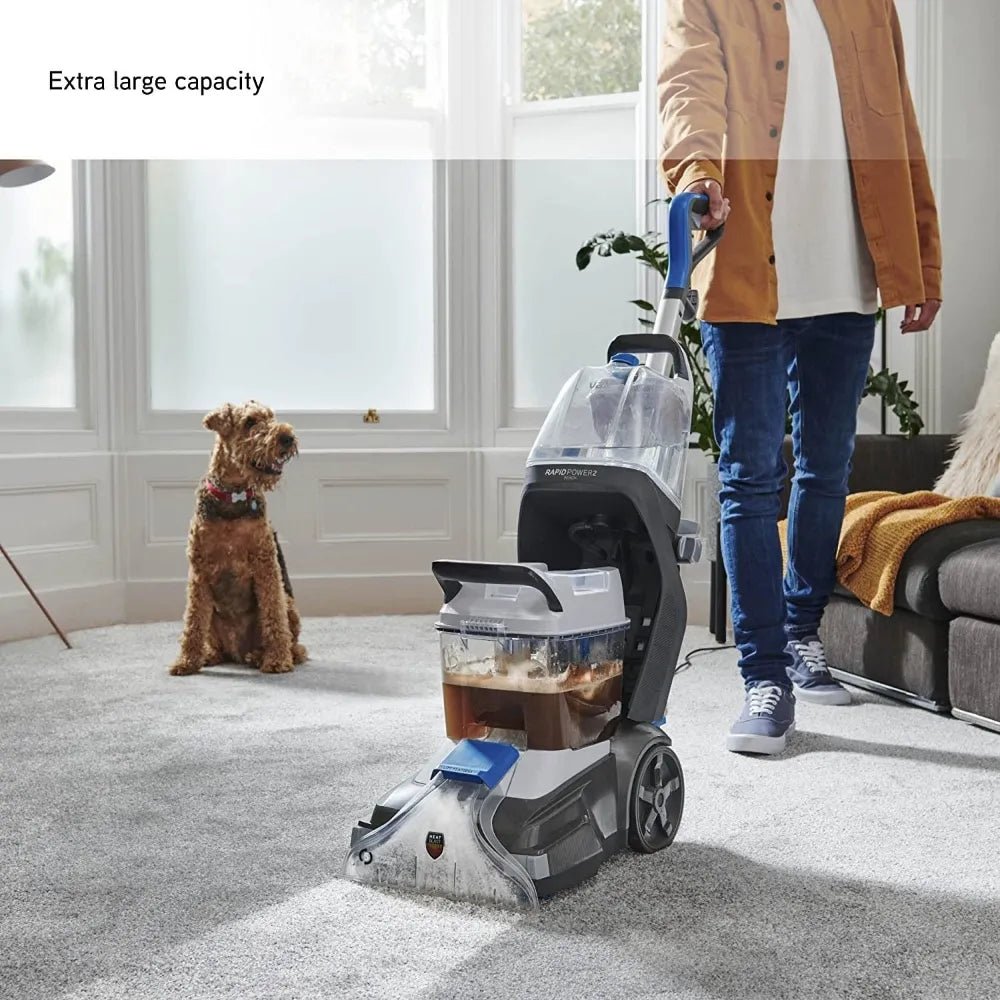 Vax CDCWRPXLR Rapid Power 2 Reach Carpet Cleaner - Grey White & Blue | Atlantic Electrics