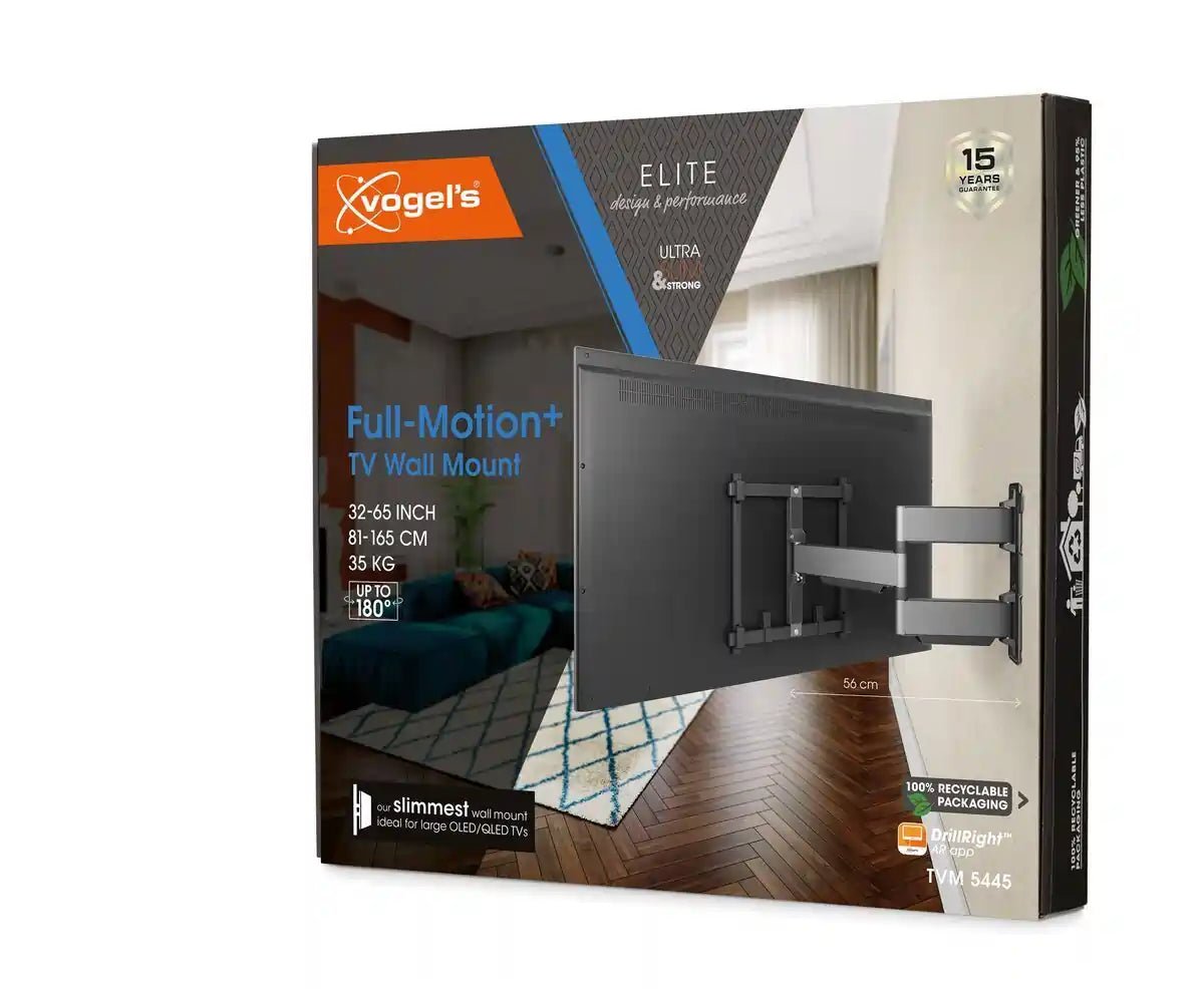 Vogel Elite TVM5445 Full Motion TV Wall Mount for 32" - 65" TVs Max 35 KG - Black | Atlantic Electrics