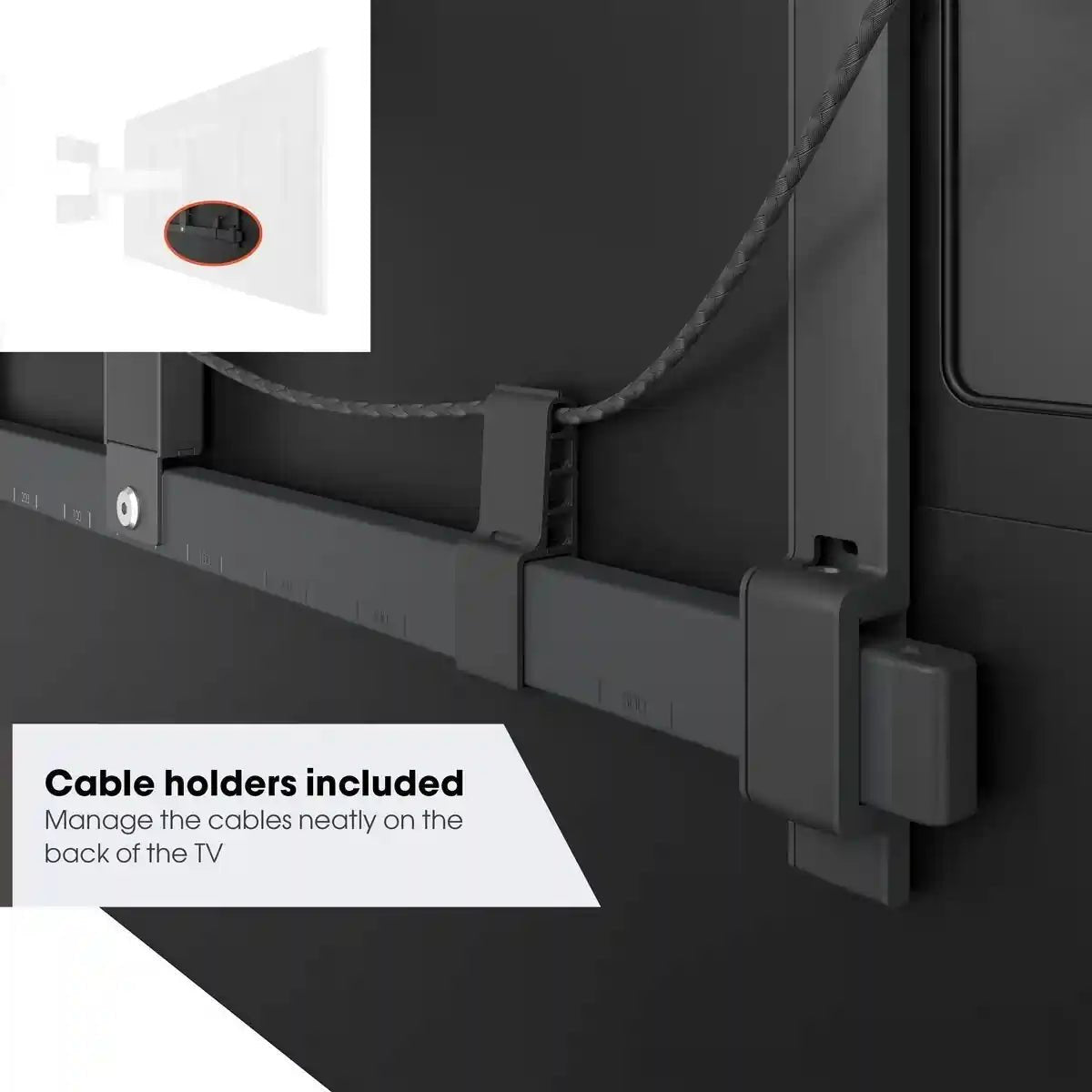 Vogel TVM5855 Full Motion TV Wall Mount for 55" - 100" TVs Max 75 Kg - Black | Atlantic Electrics