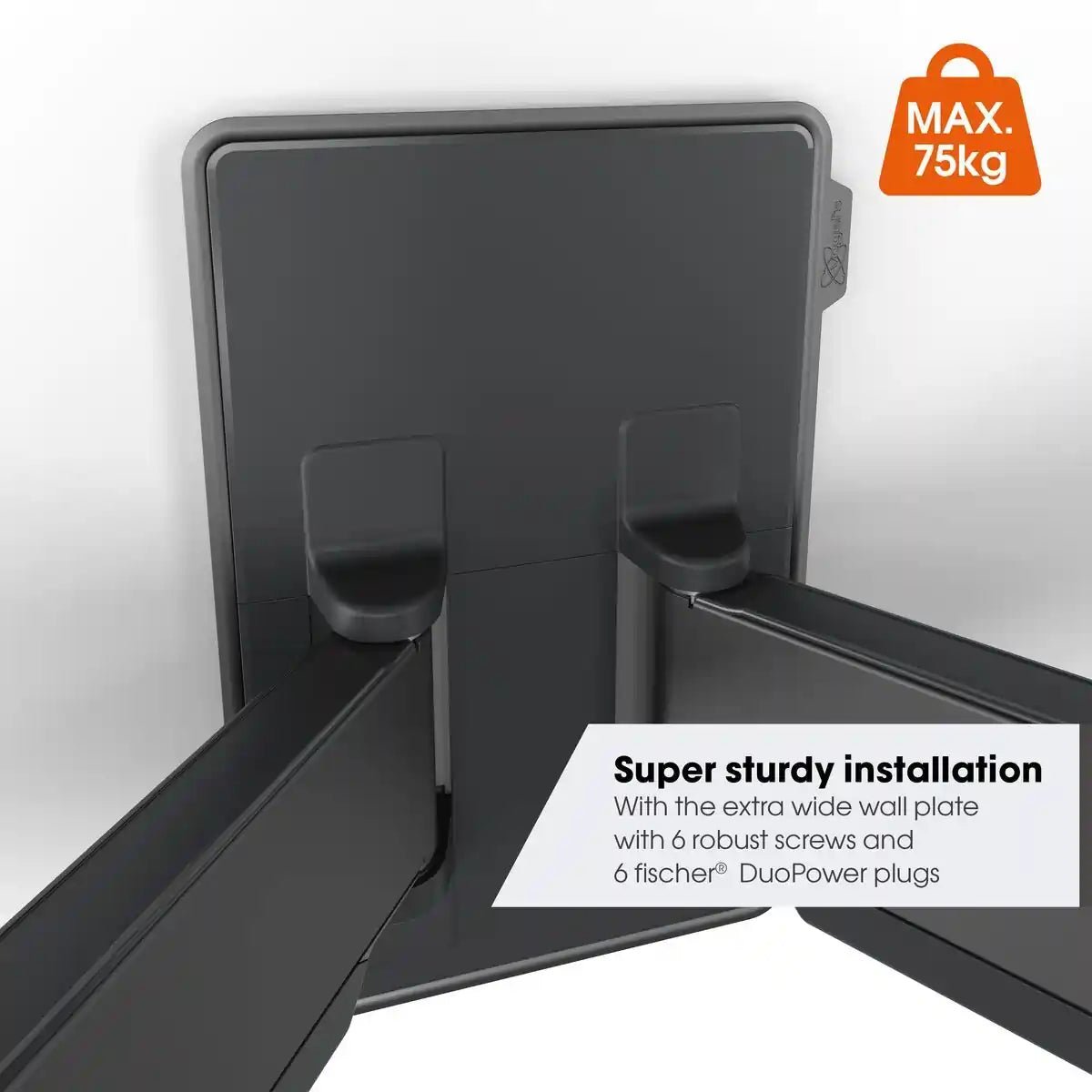 Vogel TVM5855 Full Motion TV Wall Mount for 55" - 100" TVs Max 75 Kg - Black | Atlantic Electrics