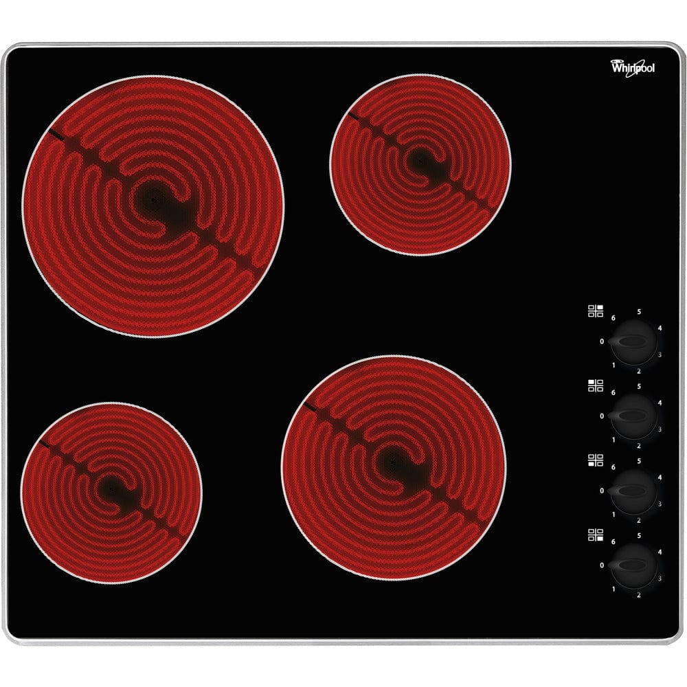 WHIRLPOOL AKM609-IX Built-In 58cm Ceramic Hob - Black | Atlantic Electrics