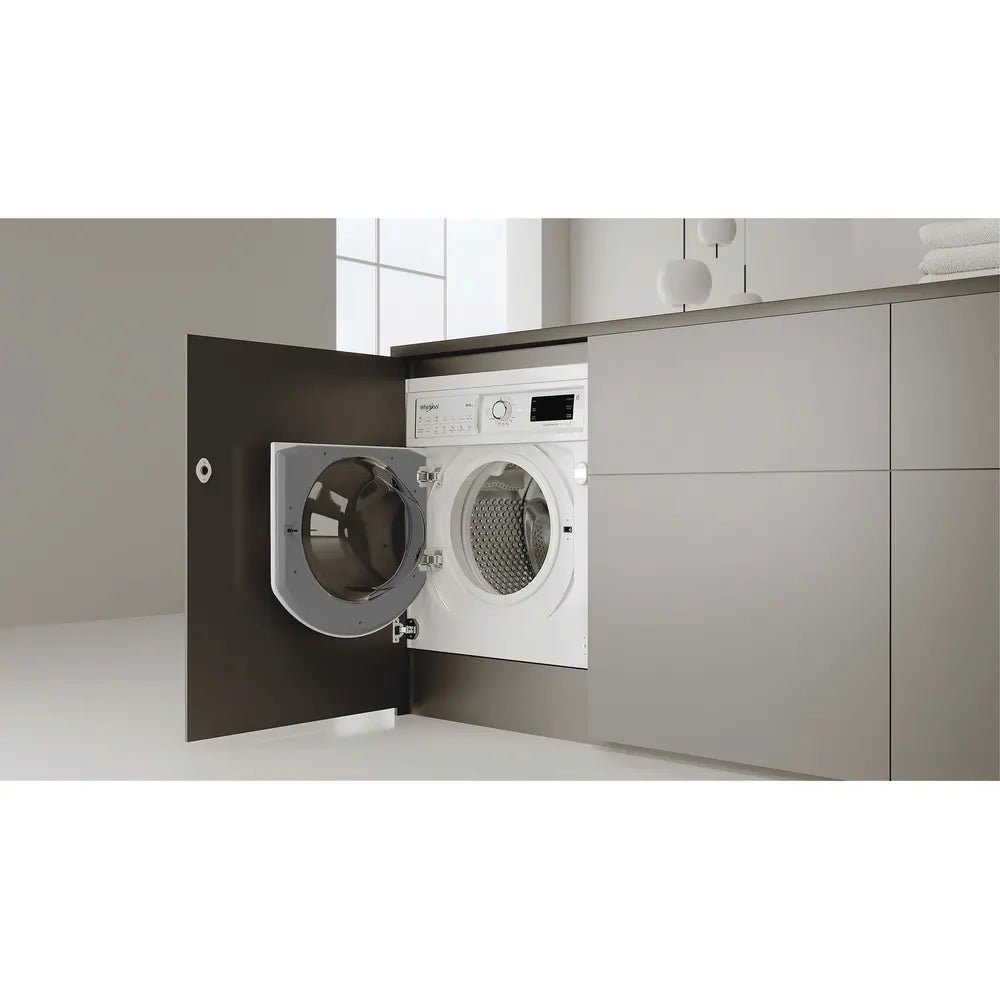 Whirlpool BIWDWG861485 8kg 1400 RPM Integrated Washer Dryer - White | Atlantic Electrics