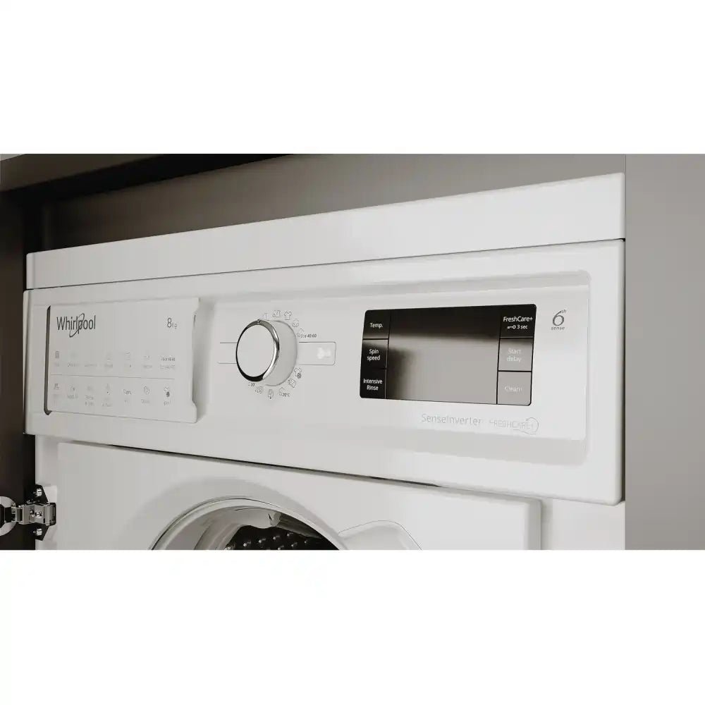 Whirlpool BIWMWG81485 8kg 1400rpm Integrated Washing Machine - White | Atlantic Electrics