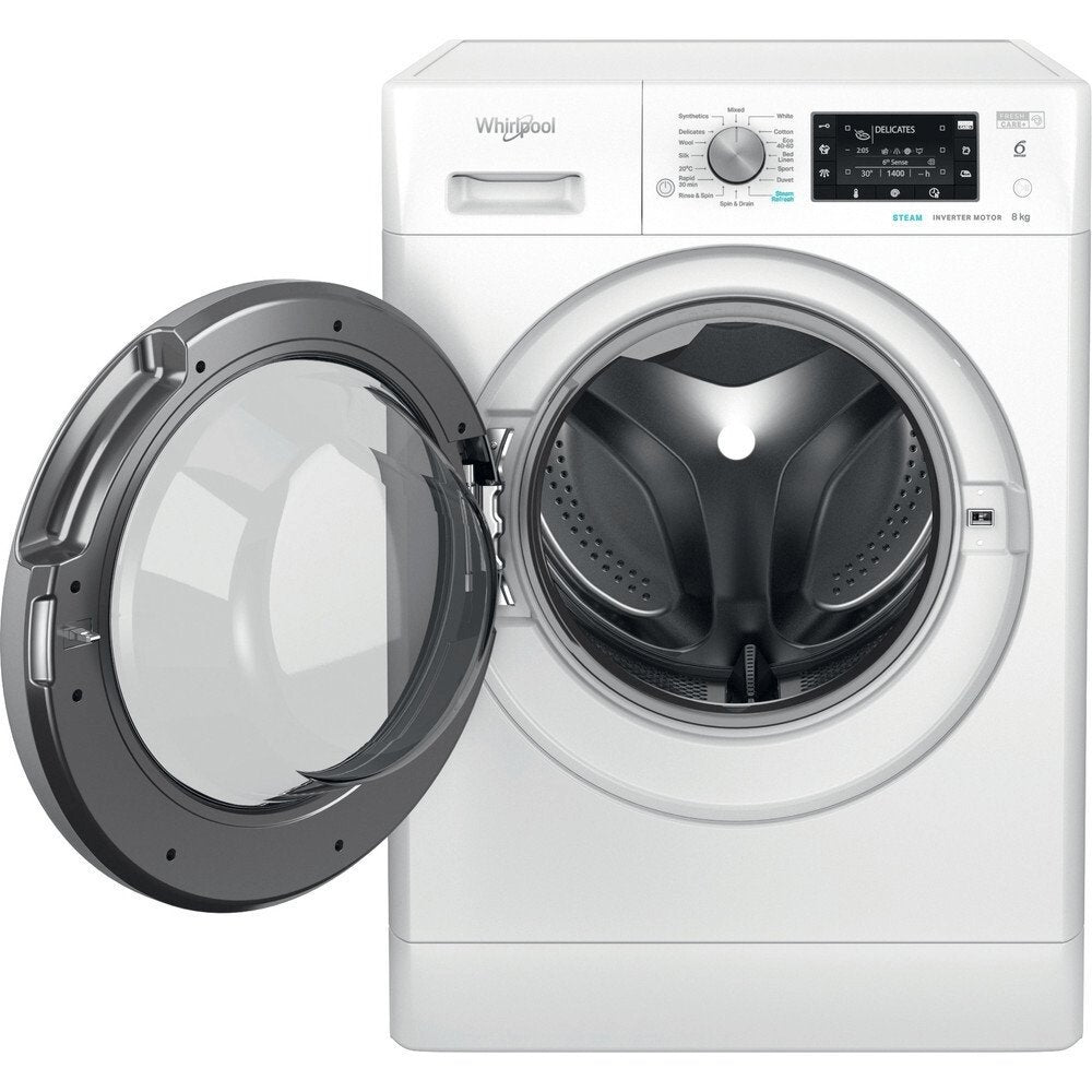 Whirlpool FFD8469BSVUK 8Kg Washing Machine with 1400 rpm, 59.5cm Wide - White | Atlantic Electrics