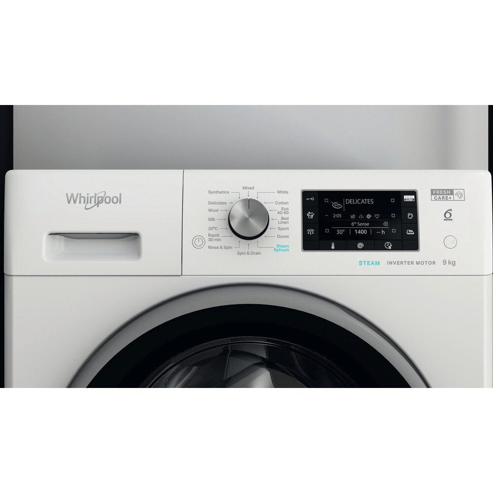 Whirlpool FFD9469BSVUK 9Kg Washing Machine, 1400 rpm, 59.5cm Wide - White | Atlantic Electrics