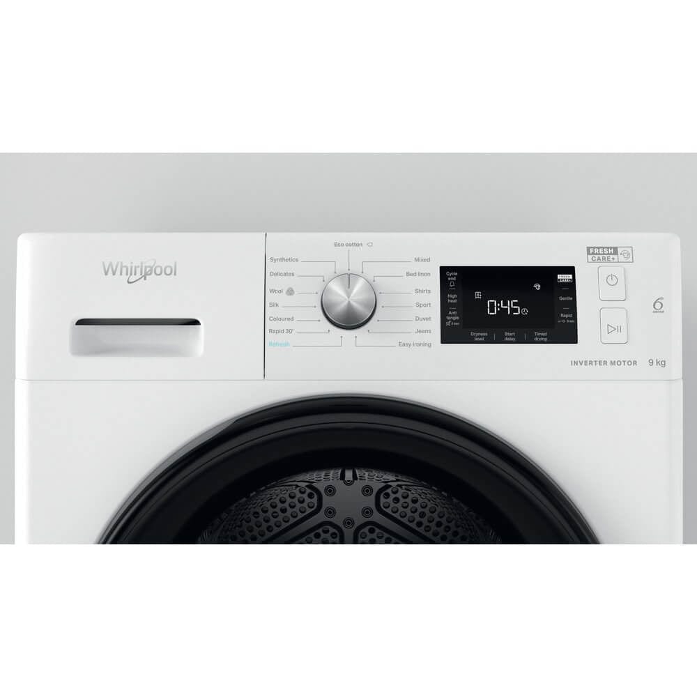 Whirlpool FFTM229X2BUK 9Kg Heat Pump Tumble Dryer - White | Atlantic Electrics