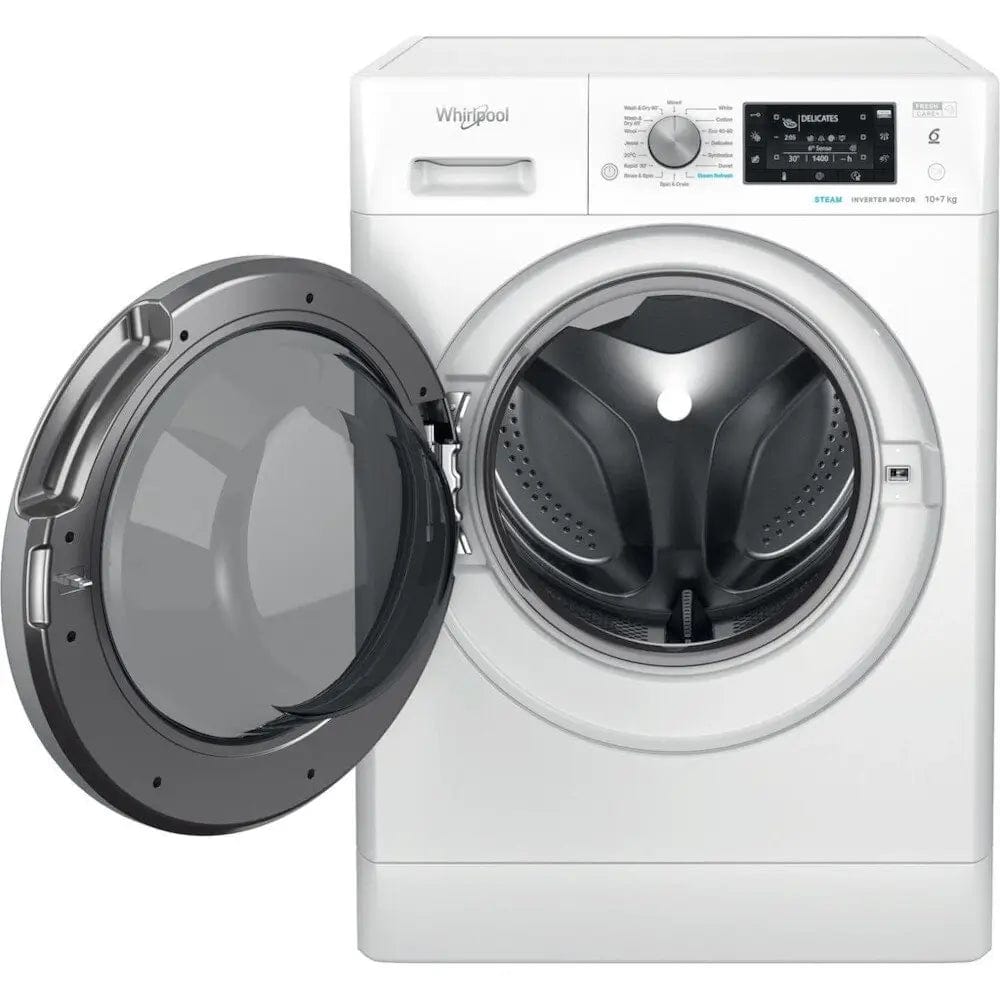 Whirlpool FFWDD1074269BSVUK 10kg/7kg Washer Dryer, 1400 rpm, 60cm Wide - White | Atlantic Electrics