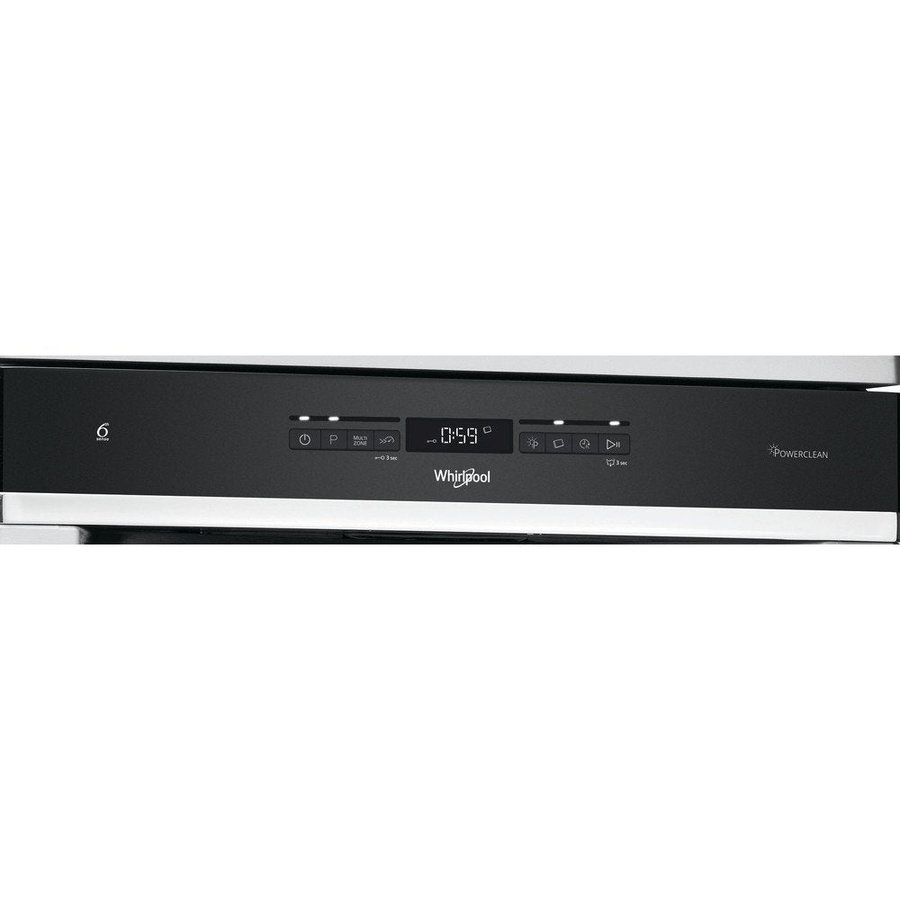 Whirlpool Supreme Clean WFO3O41PLXUK Freestanding Dishwasher, 14 Place Settings, 60cm Wide - Stainless Steel | Atlantic Electrics