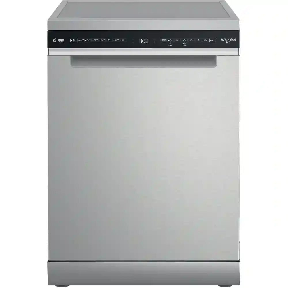 Whirlpool W7FHS51XUK freestanding Standard Dishwasher 15 Place - Stainless Steel | Atlantic Electrics