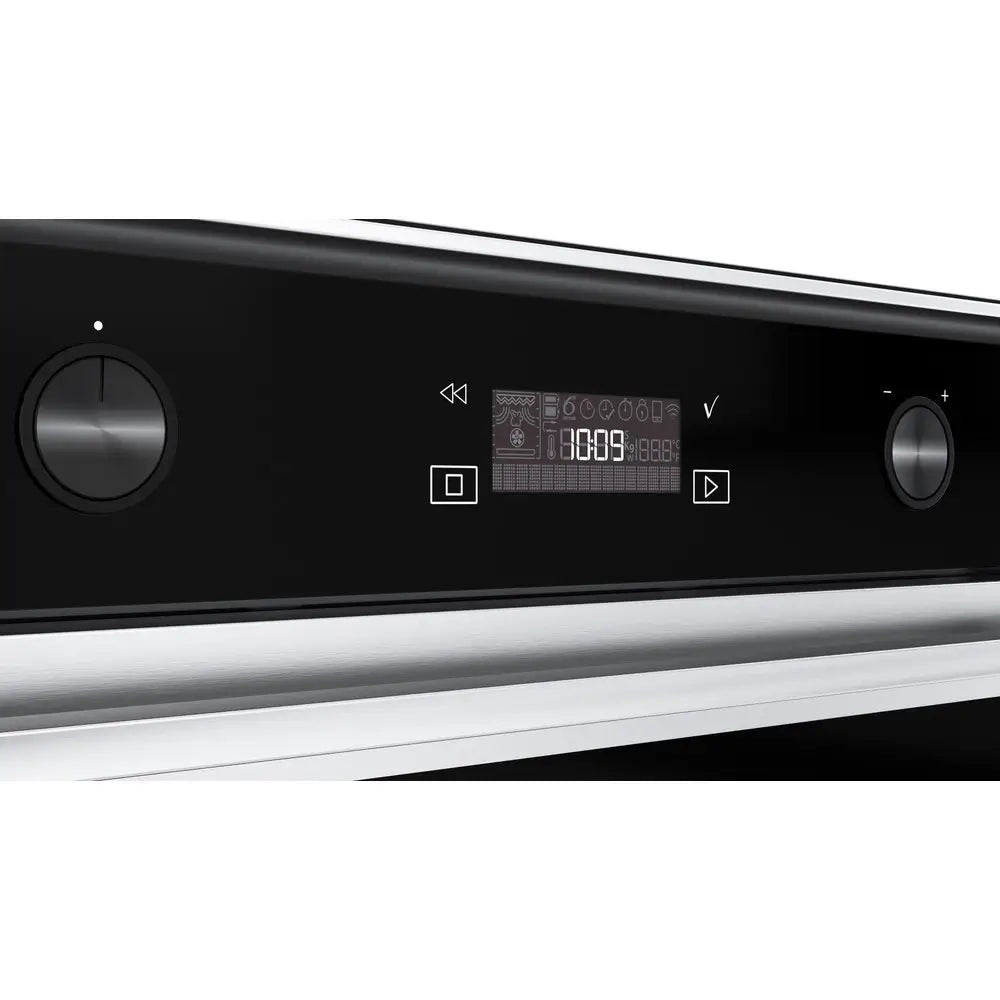 Whirlpool W7OM54SP W Collection 75 Litre Built-In Electric Single Oven, Self Cleaning, 59.5cm Wide - Inox | Atlantic Electrics