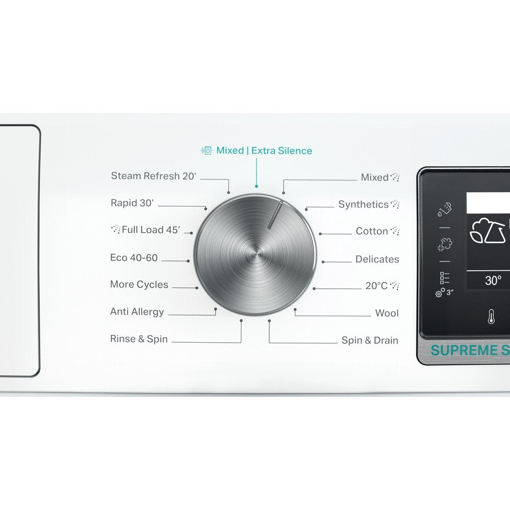 Whirlpool W8W946WRUK 9kg Washing Machine, 1400 rpm, 59.9cm Wide - White | Atlantic Electrics