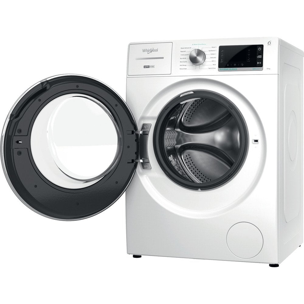 Whirlpool W8W946WRUK 9kg Washing Machine, 1400 rpm, 59.9cm Wide - White | Atlantic Electrics