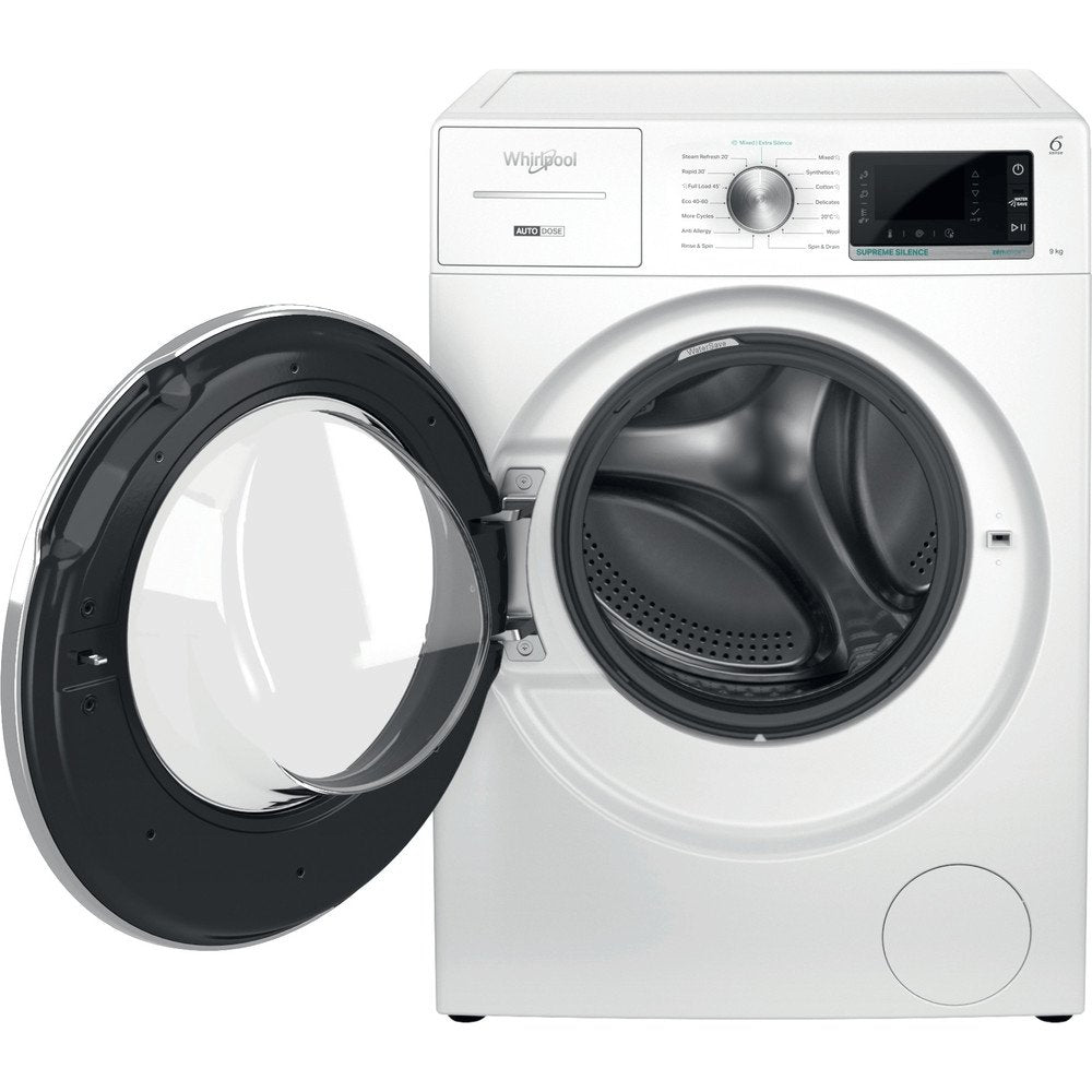 Whirlpool W8W946WRUK 9kg Washing Machine, 1400 rpm, 59.9cm Wide - White | Atlantic Electrics