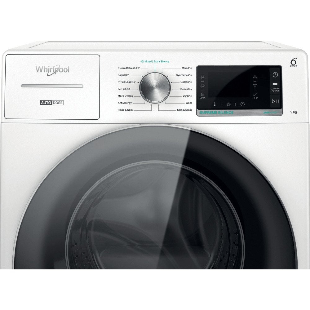 Whirlpool W8W946WRUK 9kg Washing Machine, 1400 rpm, 59.9cm Wide - White | Atlantic Electrics