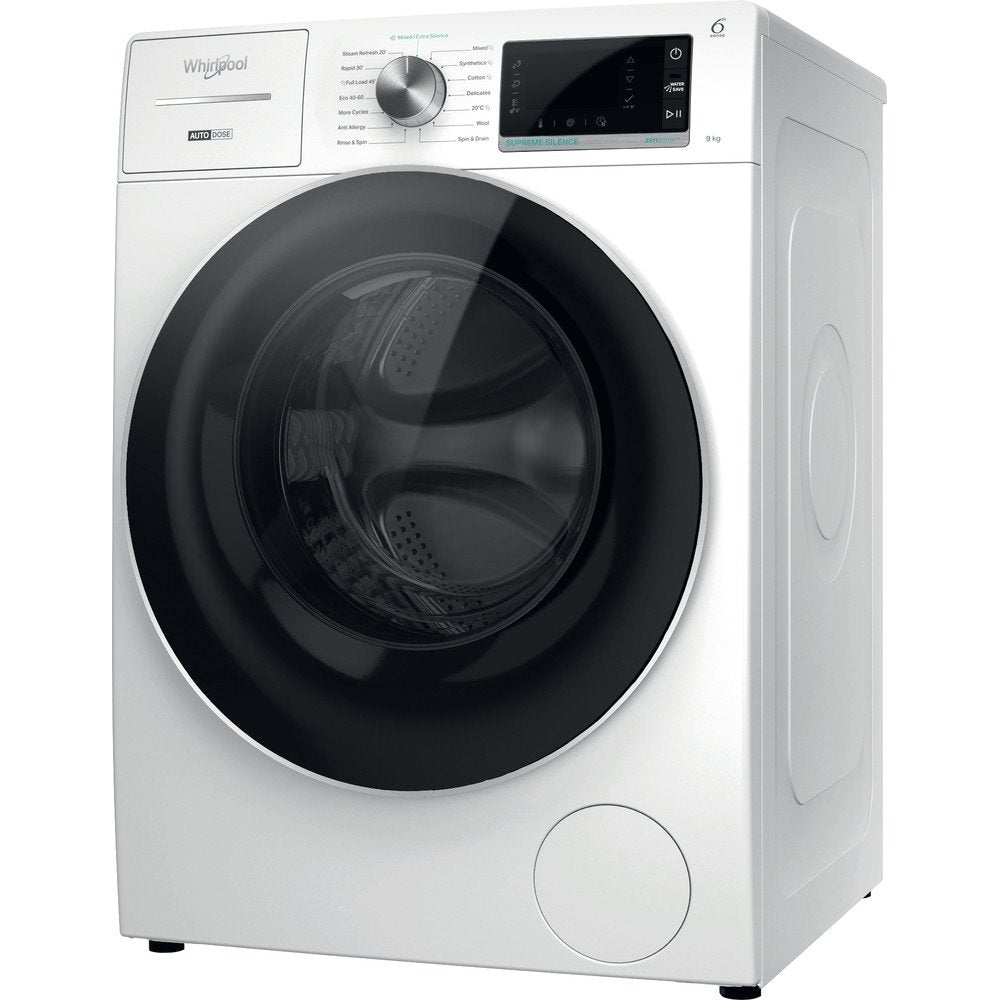 Whirlpool W8W946WRUK 9kg Washing Machine, 1400 rpm, 59.9cm Wide - White | Atlantic Electrics
