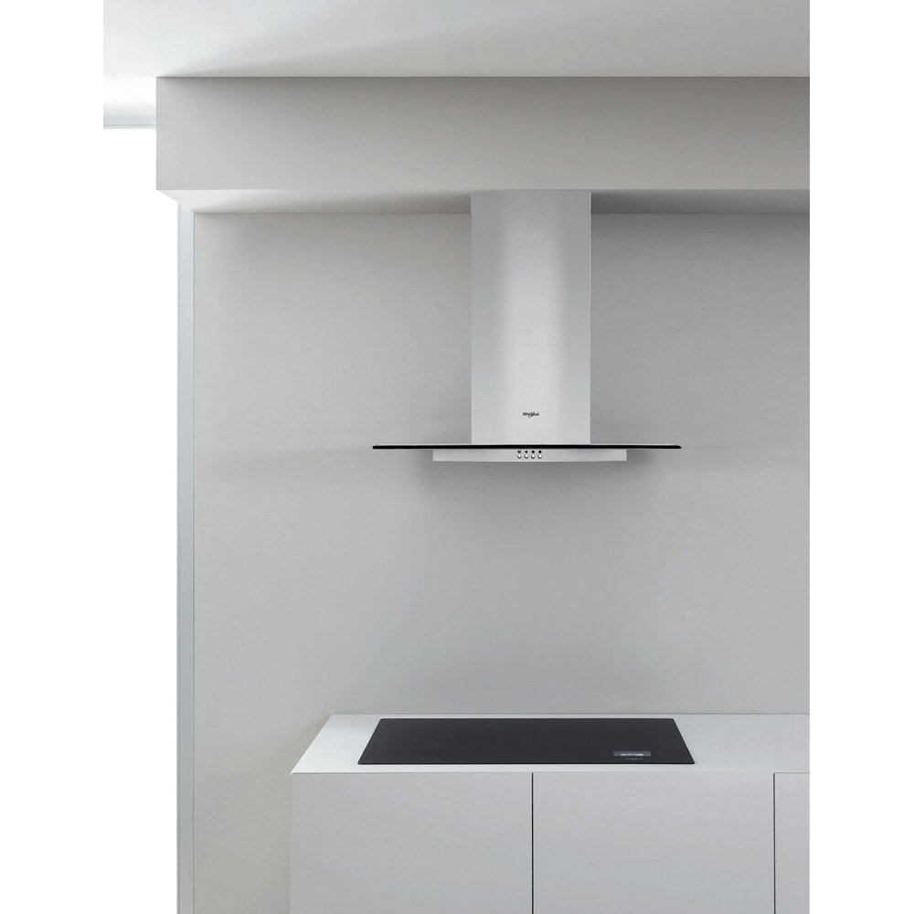 Whirlpool WHFG64FLMX Wall Mounted Cooker Hood- Silver | Atlantic Electrics
