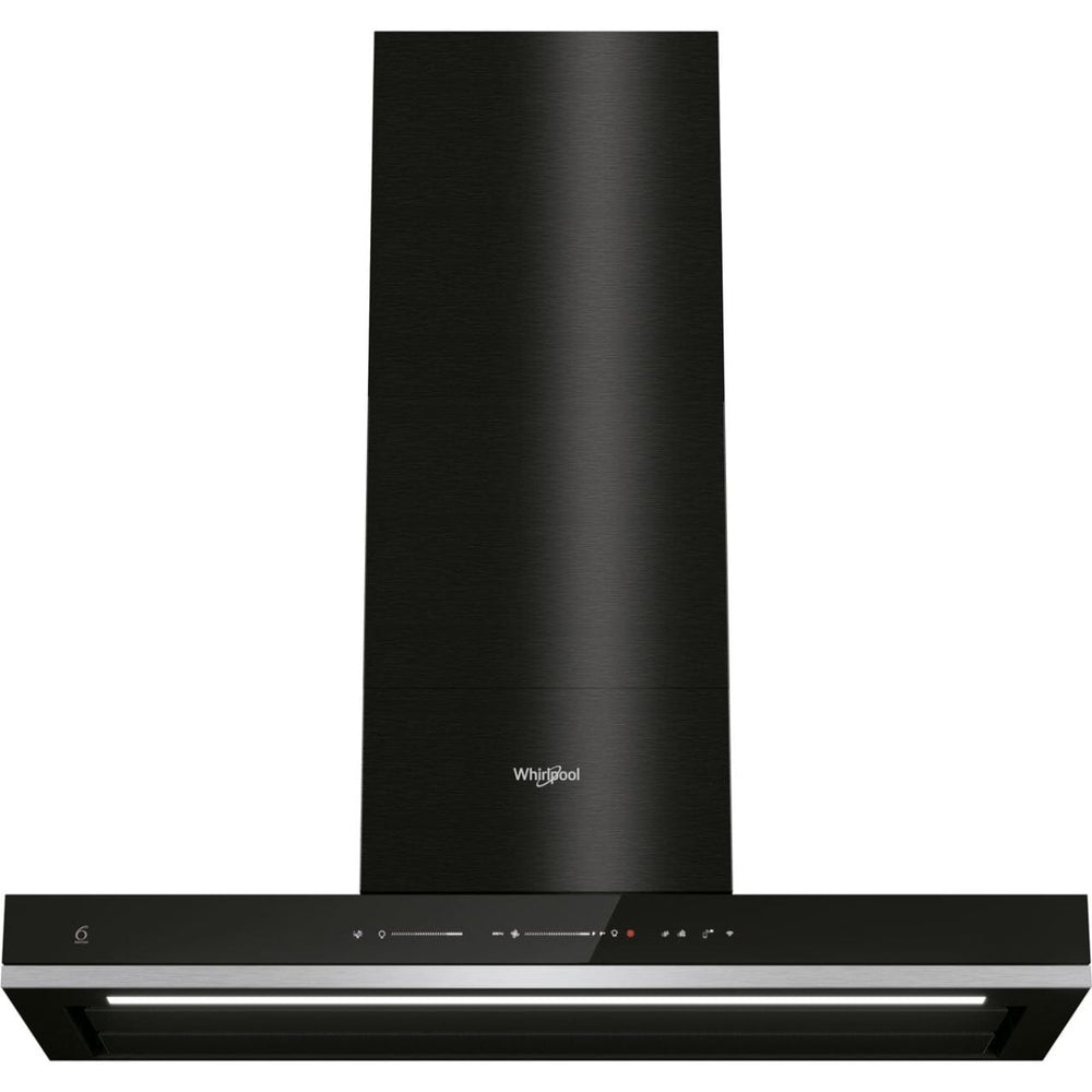 Whirlpool WHSS90FLTCK W Collection Touch Control T-shape Cooker Hood - Black - Atlantic Electrics - 39478553182431