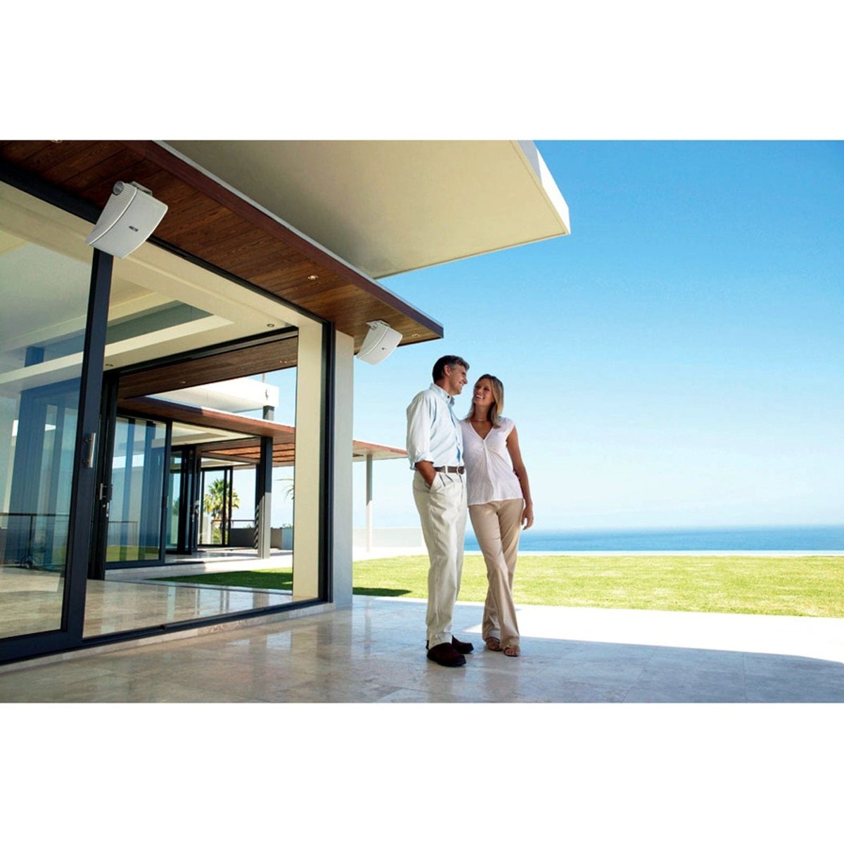 Yamaha NSAW592 150W All-Weather Outdoor Speakers (Pair) - White | Atlantic Electrics