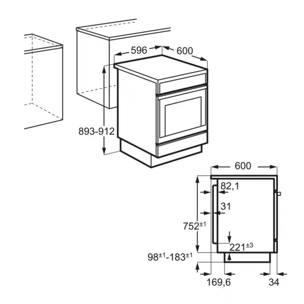 Zanussi ZCK66350WA Dual Fuel Double Oven Cooker with Gas Hob - White | Atlantic Electrics