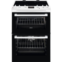 Thumbnail Zanussi ZCV66078WA 60cm Electric Double Oven with Ceramic Hob White - 39478563242207