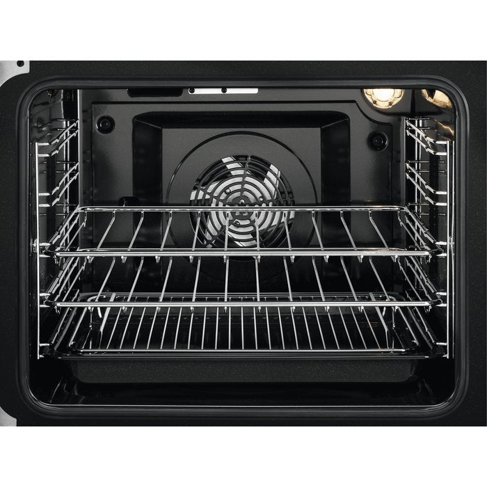 Zanussi ZCV66078XA 60cm Electric Double Oven with Ceramic Hob Stainless Steel - Atlantic Electrics - 39478565142751
