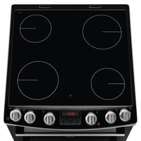 Thumbnail Zanussi ZCV66078XA 60cm Electric Double Oven with Ceramic Hob Stainless Steel - 39478565109983