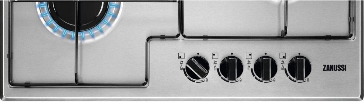 Zanussi ZGNN642X 60cm 4 Burner Gas Hob - Stainless Steel | Atlantic Electrics