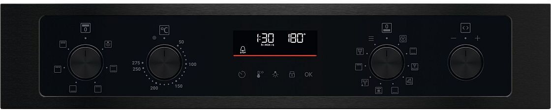 Zanussi ZKCNA7KN AirFry Built In Electric Double Oven - Black | Atlantic Electrics