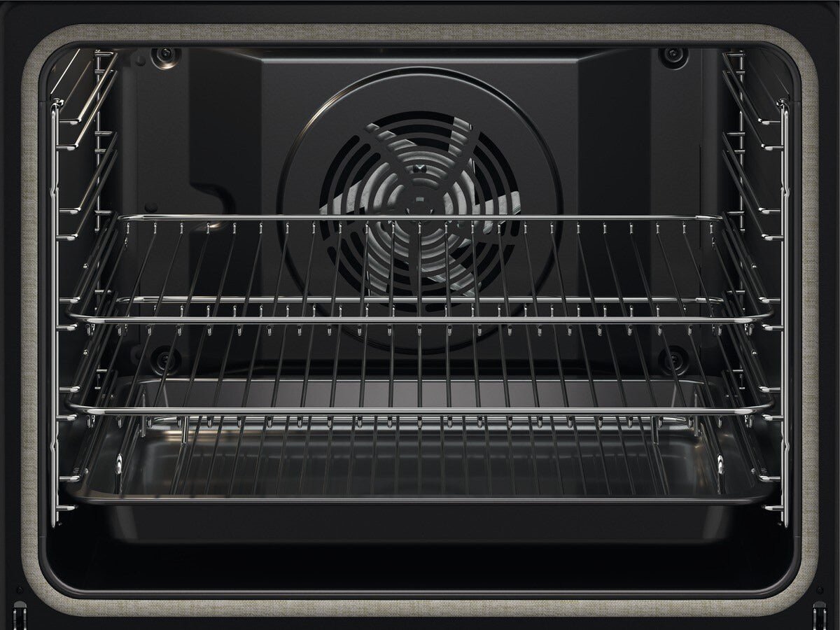 Zanussi ZOPND7XN Built In Electric Single Oven with Pyrolytic Cleaning - Stainless Steel / Black | Atlantic Electrics